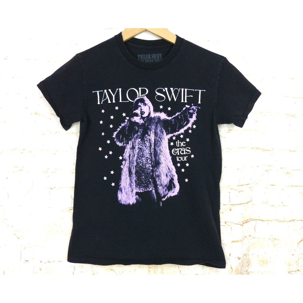 Taylor Swift The Eras Tour Graphic Band T Shirt Womens S Black Concert Merch